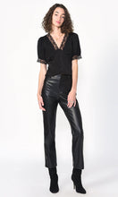 Load image into Gallery viewer, CLAUDIA LACE TRIM TOP IN BLACK
