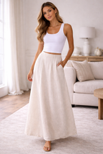 Load image into Gallery viewer, LINEN MAXI SKIRT
