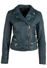 Load image into Gallery viewer, ZOE TEAL LEATHER JACKET
