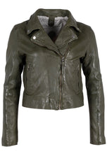 Load image into Gallery viewer, JULENE RF JADE LEATHER JACKET
