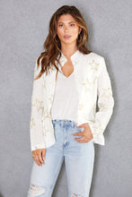 Load image into Gallery viewer, 30890-STARS LINEN GOLD STAR JACKET
