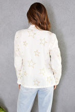 Load image into Gallery viewer, 30890-STARS LINEN GOLD STAR JACKET
