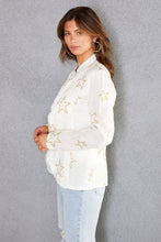 Load image into Gallery viewer, 30890-STARS LINEN GOLD STAR JACKET
