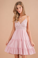 Load image into Gallery viewer, AL23011D PINK LACE DRESS
