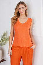 Load image into Gallery viewer, 524401 LINEN SLEEVELESS TOP
