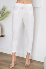 Load image into Gallery viewer, GRACIE WHITE LINEN PANTS
