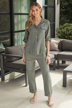 Load image into Gallery viewer, 12202 ARMY GREEN LINEN PANTS
