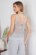 Load image into Gallery viewer, METALLIC THREAD CROCHET TANK

