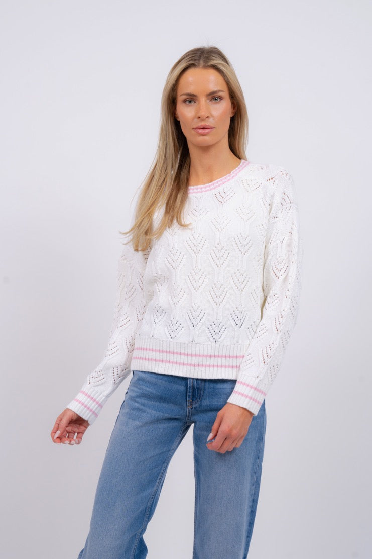 1249S DELILAH POINTELLE SWEATER