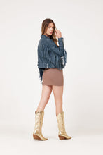 Load image into Gallery viewer, ZOE TEAL LEATHER JACKET
