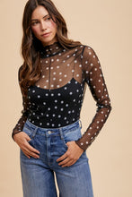 Load image into Gallery viewer, AT1761G Polka Dot Mock Neck

