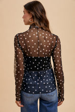 Load image into Gallery viewer, AT1761G Polka Dot Mock Neck
