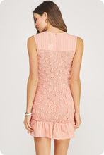 Load image into Gallery viewer, Wavy Smocking Detail Sleeveless Mini Dress
