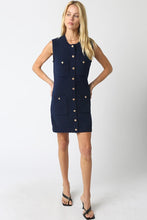 Load image into Gallery viewer, 2600-142LDL Ariana Knit Button Dress Navy
