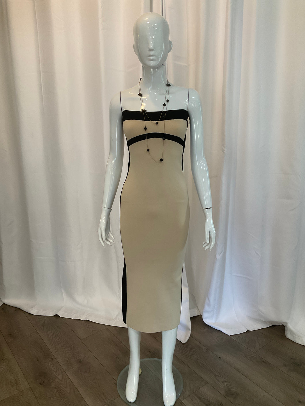 HQD0099 Block Tube Midi Dress