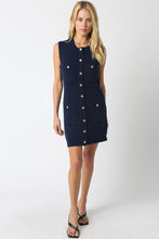 Load image into Gallery viewer, 2600-142LDL Ariana Knit Button Dress Navy
