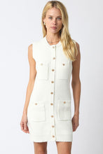 Load image into Gallery viewer, 2600-142LDL Ariana Knit Button Dress White
