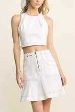 Load image into Gallery viewer, Denim Halter Neckline Tie Back Top &amp; Skirt Set
