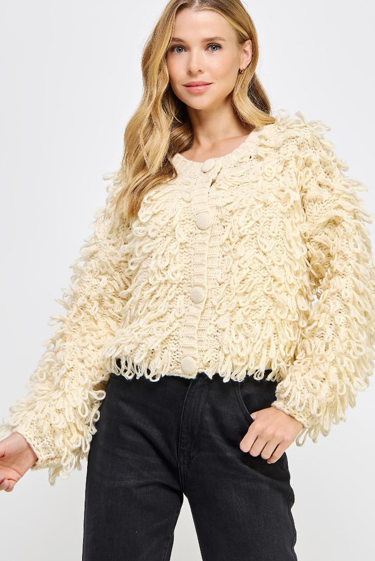 4720 SHAGGY CARDIGAN