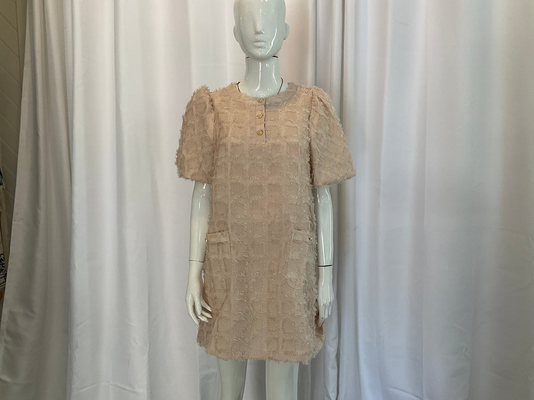 10624 Cream Mini Dress