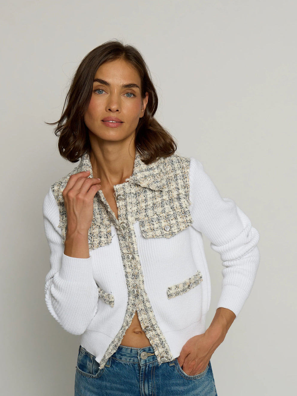 2317 TWEED/SWEATER JACKET