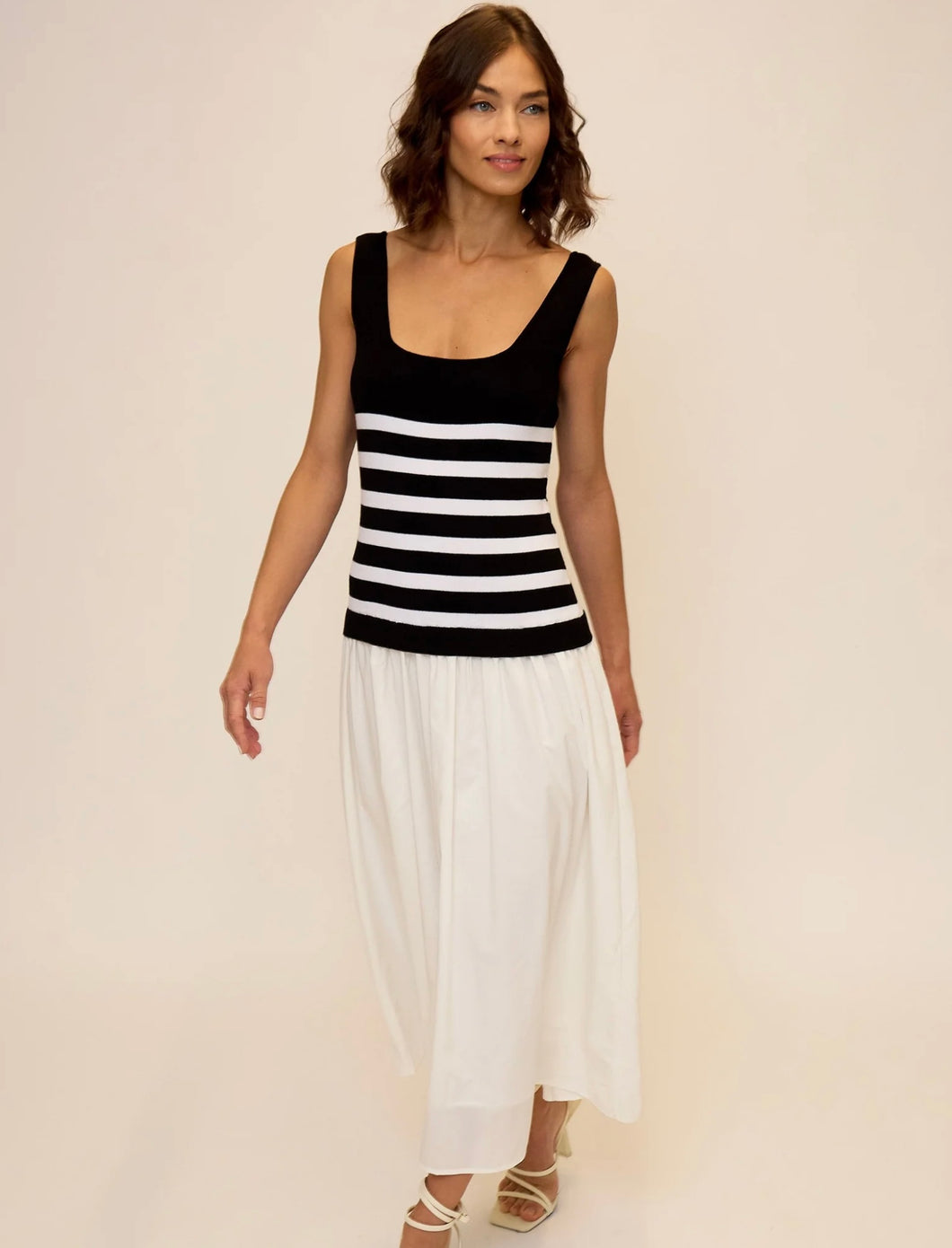 SIENNA SQUARE TWOFER DRESS B/W (LARGE) SIENNA SQUARE TWOFER DRESS B/W (LARGE)