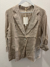 Load image into Gallery viewer, SINGLE BUTTON LINEN BLAZER
