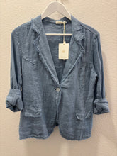 Load image into Gallery viewer, SINGLE BUTTON LINEN BLAZER
