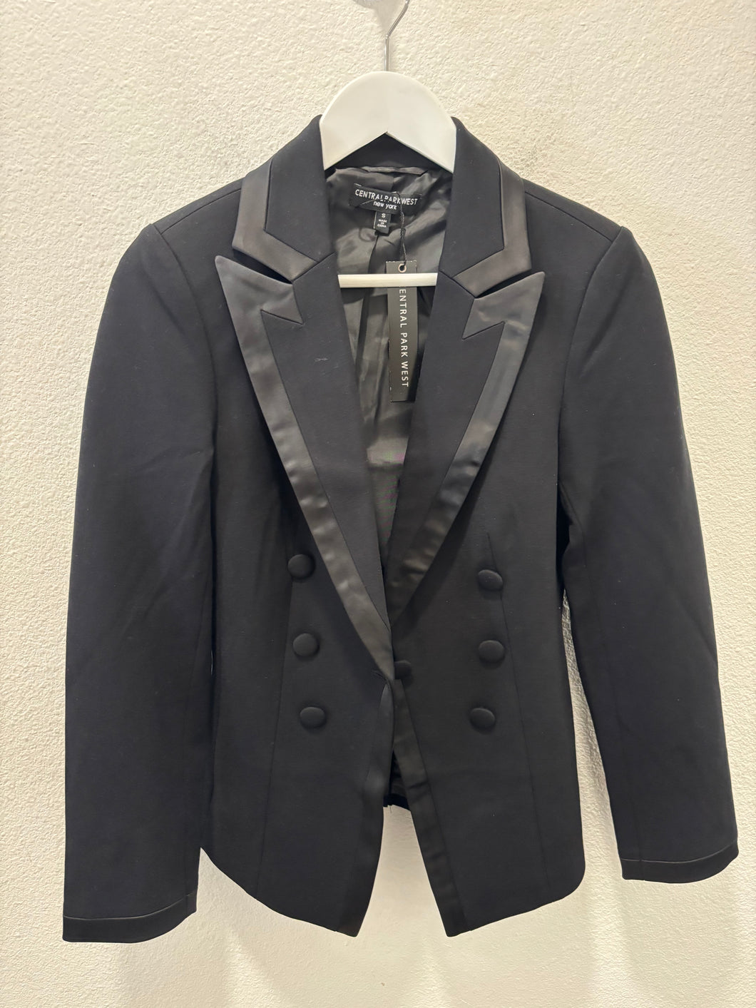 CONTRAST TRIM TUX JACKET