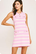 Load image into Gallery viewer, 4837 STRIPED KNIT MINI DRESS

