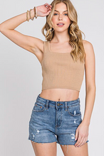 Load image into Gallery viewer, FW1292A RIBBED CROP TANK
