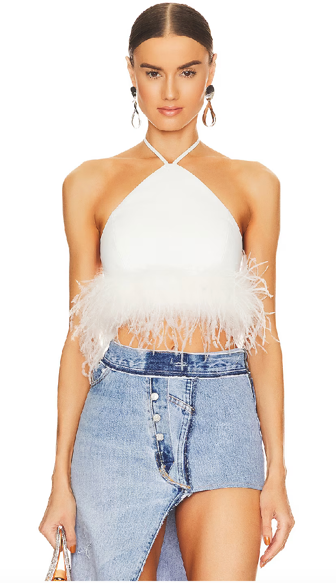 AISSA FEATHER TOP