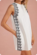 Load image into Gallery viewer, Embroidered Sleeveless Shift Mini Dress

