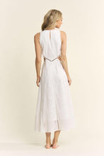 Load image into Gallery viewer, Eyelet Side Cutout Tie Midi Dress
