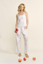 Load image into Gallery viewer, Eyelet Edge Lace Trim Sleeveless Top &amp; Pants Set
