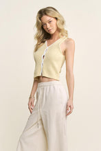 Load image into Gallery viewer, Knitted Twisted Sleeveless Top Banana
