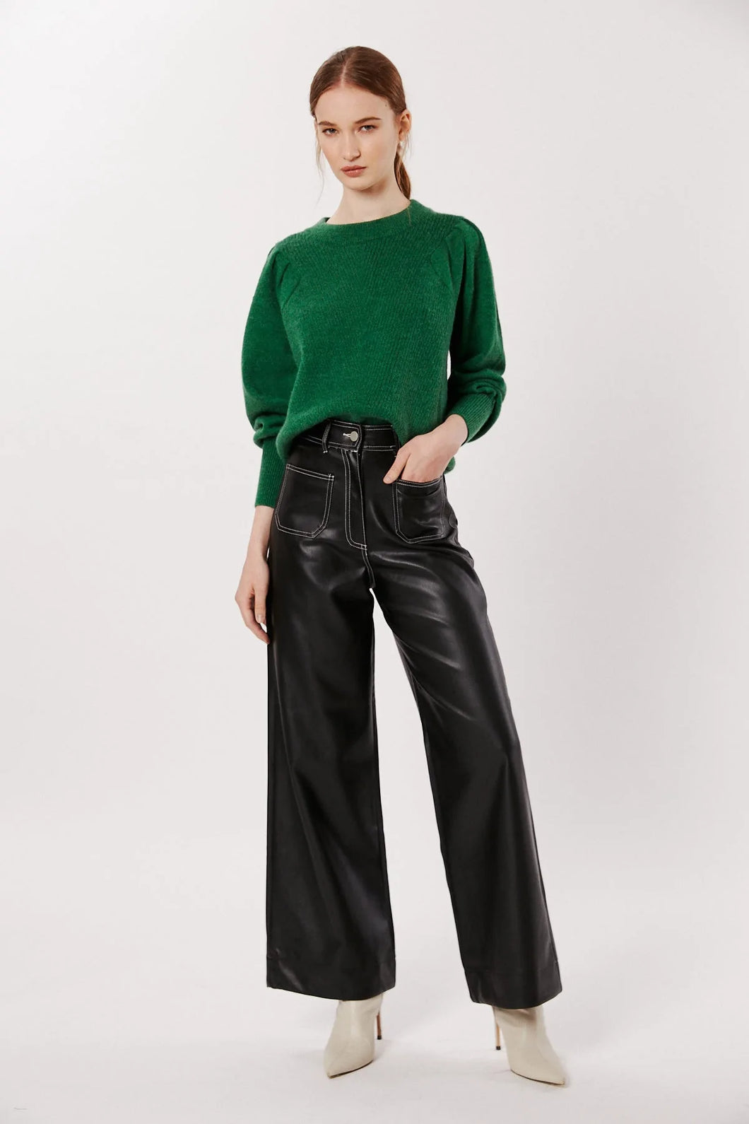 WIDE LEG PANTS BLACK