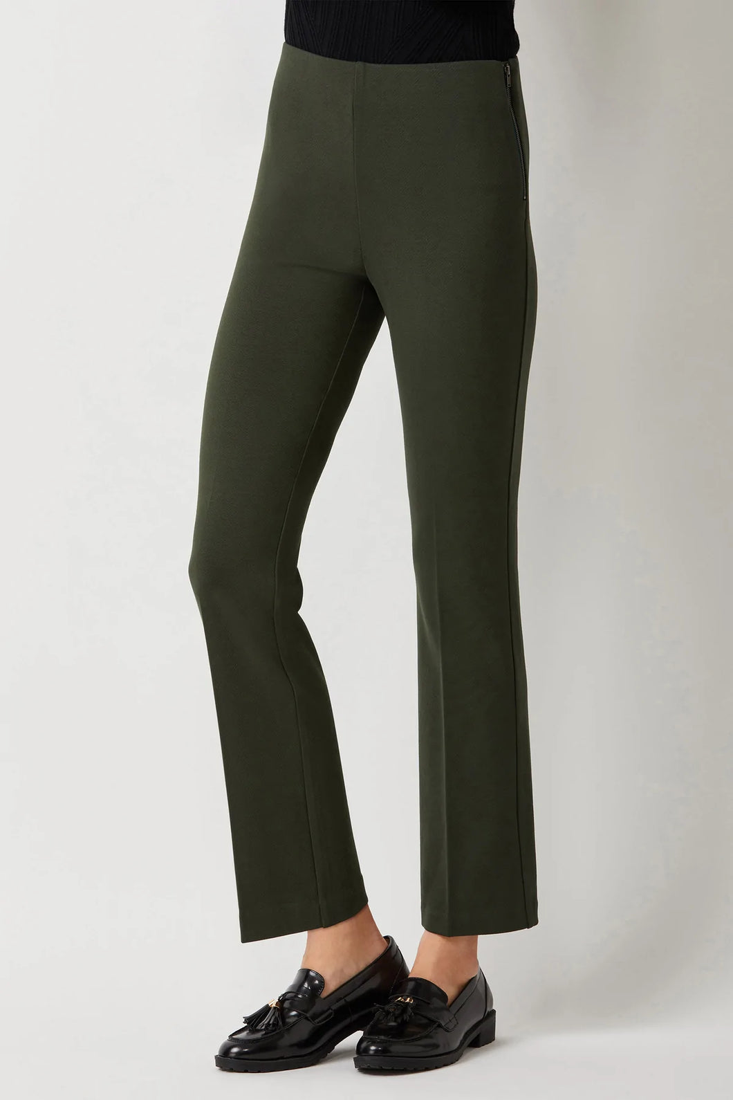 PRINCE CROPPED FLARE LEG PANT IN ARMY