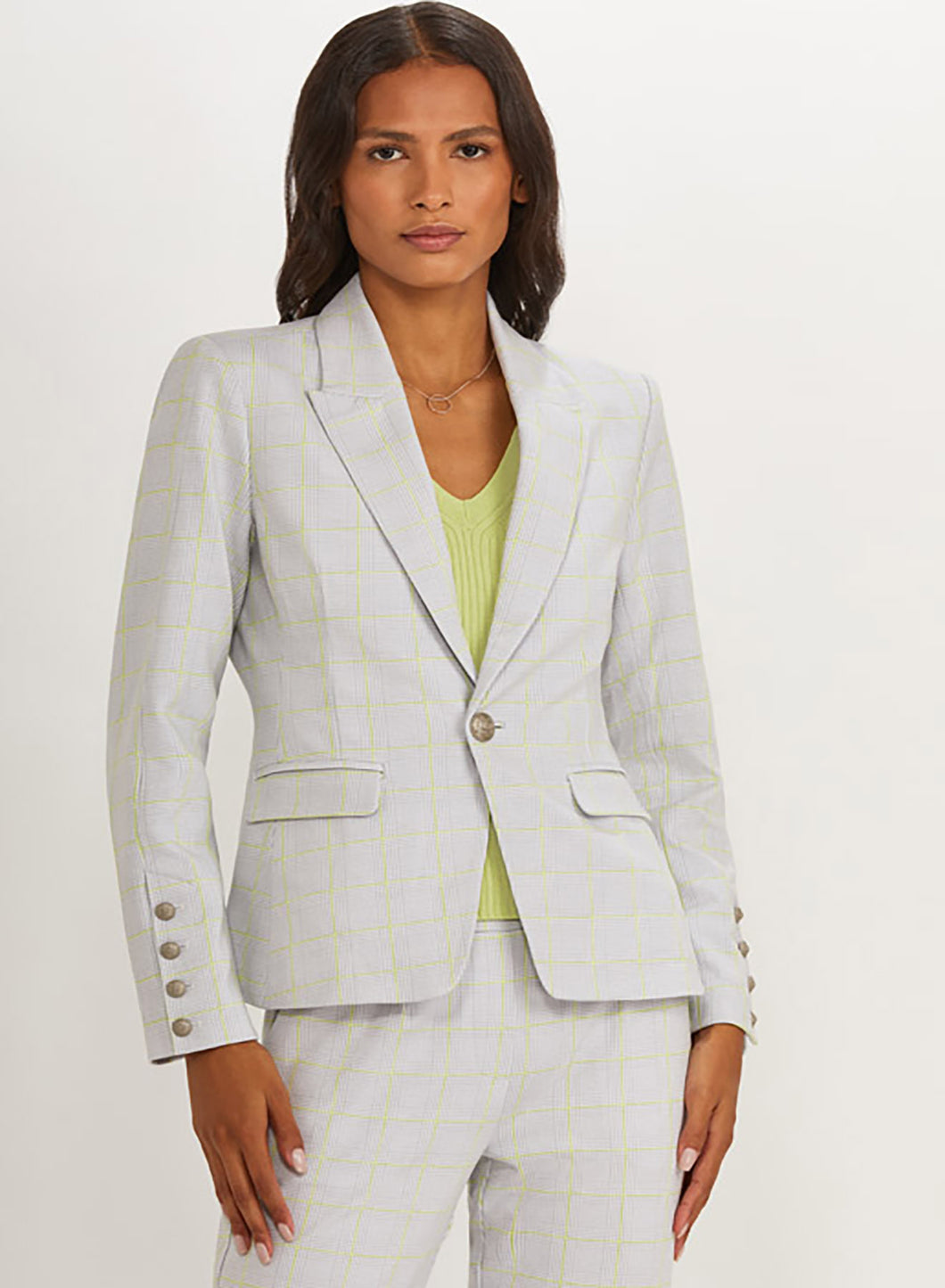 2766PR CLASSIC BLAZER - GREY PLAID