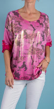 Load image into Gallery viewer, 82119LC-HP LIGHTWEIGHT LEOPARD CAMO SWEATER - HOT PINK
