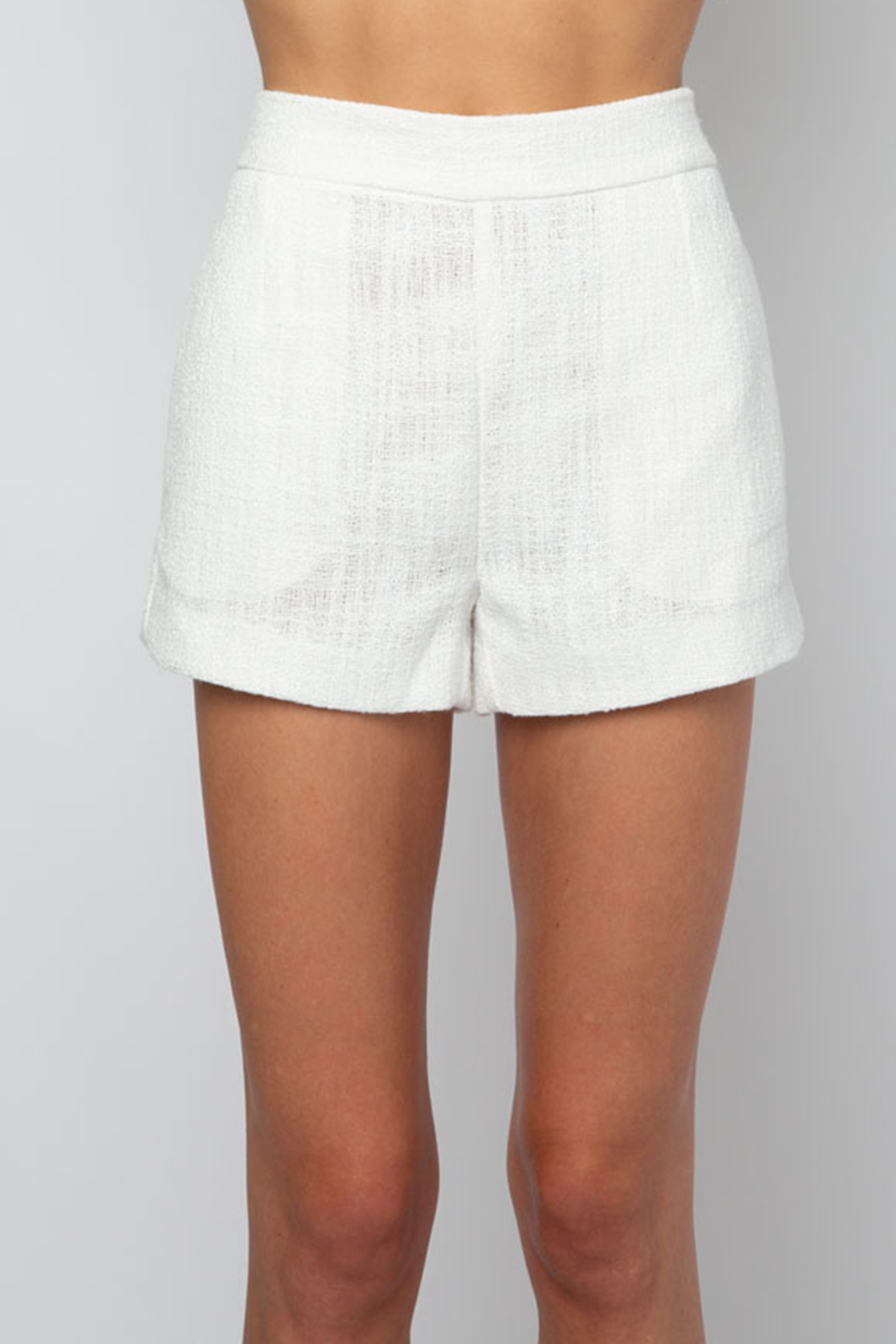 C13505 FOREST GREEN TWEED SHORTS