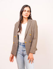 Load image into Gallery viewer, SHINE ON GOLD BUTTON TWEED BLAZER
